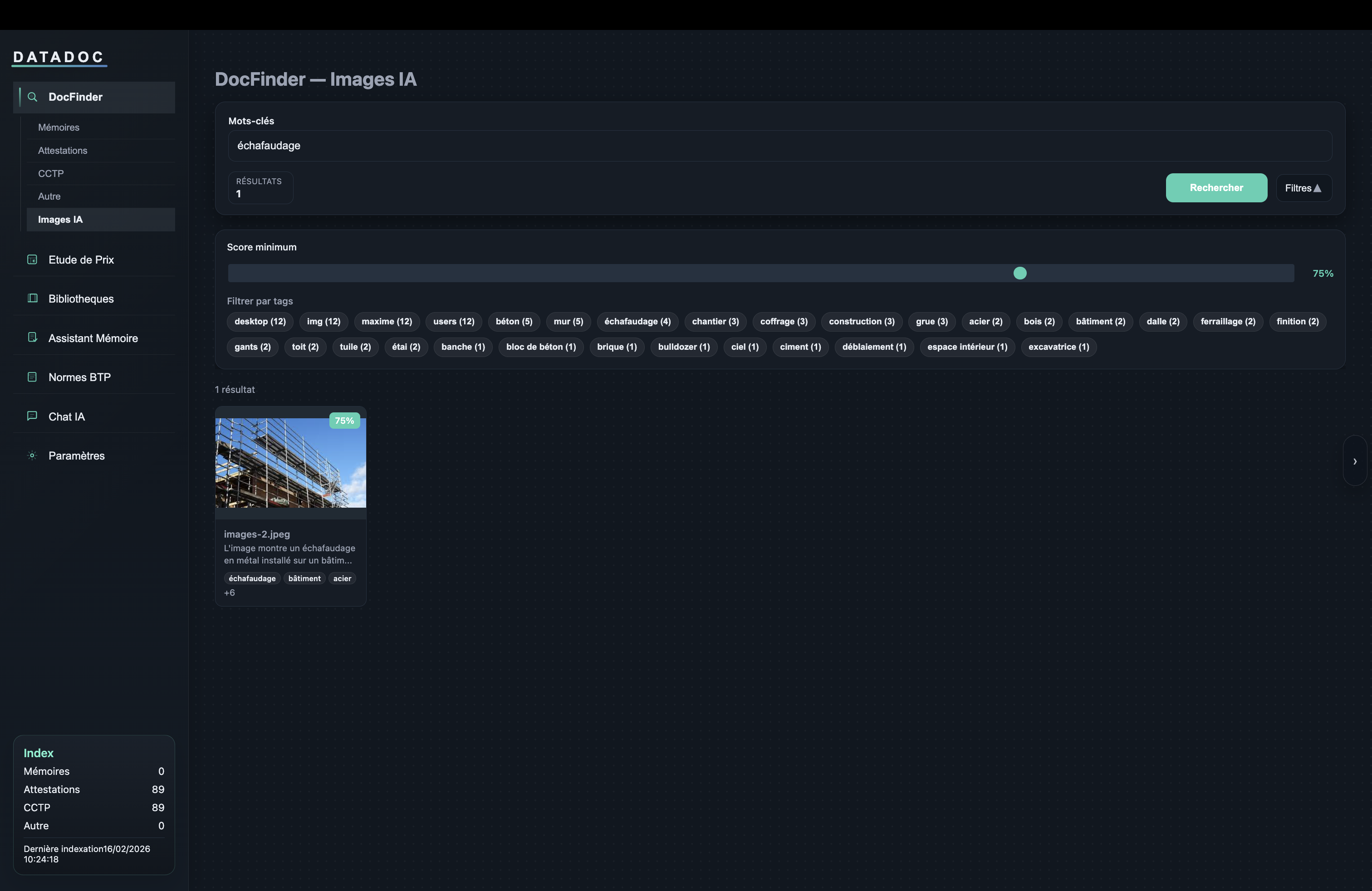 Recherche image intelligente